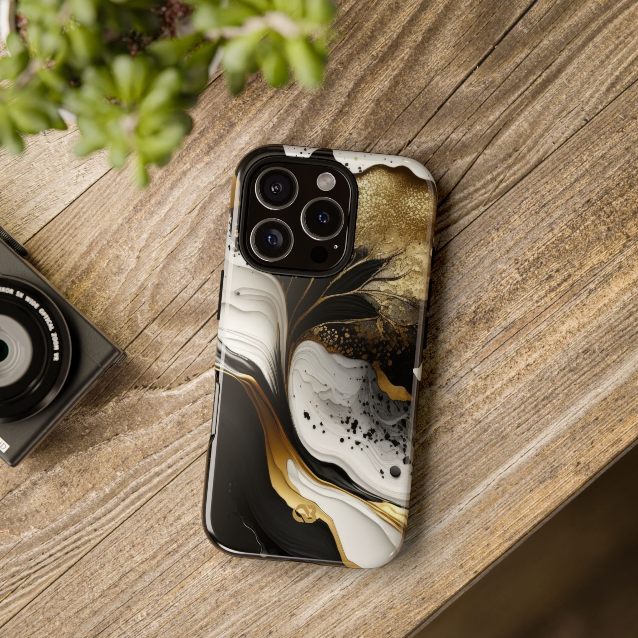 Molten Onyx Gold · Tough Etui na telefon dla iPhone