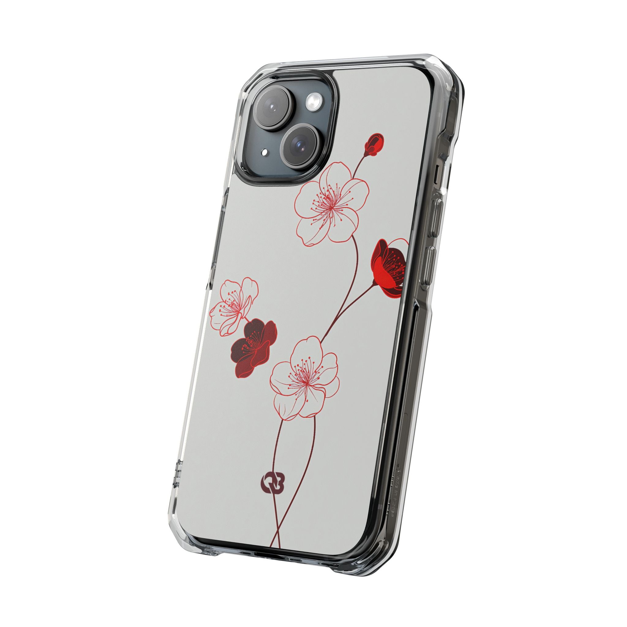 Red Impact MagSafe Phone Case for iPhone - Kyoto Ember Bloom
