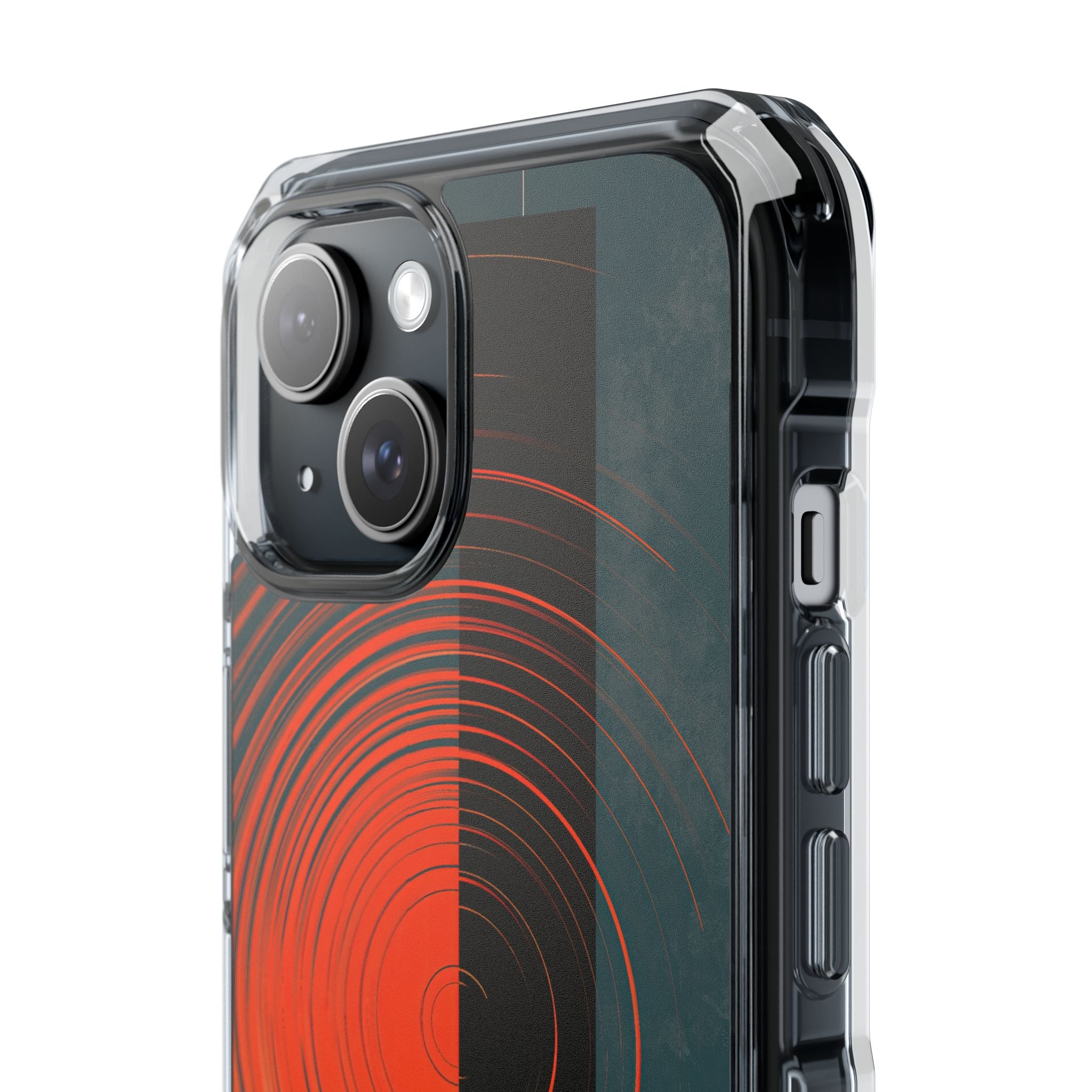Teal Impact MagSafe Phone Case for iPhone - Burnt Slate Radial