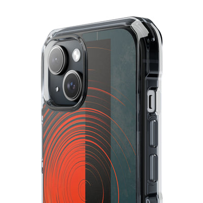 Teal Impact MagSafe Phone Case for iPhone - Burnt Slate Radial