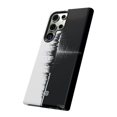 Black Tough Phone Case for Samsung - Static Signal Split