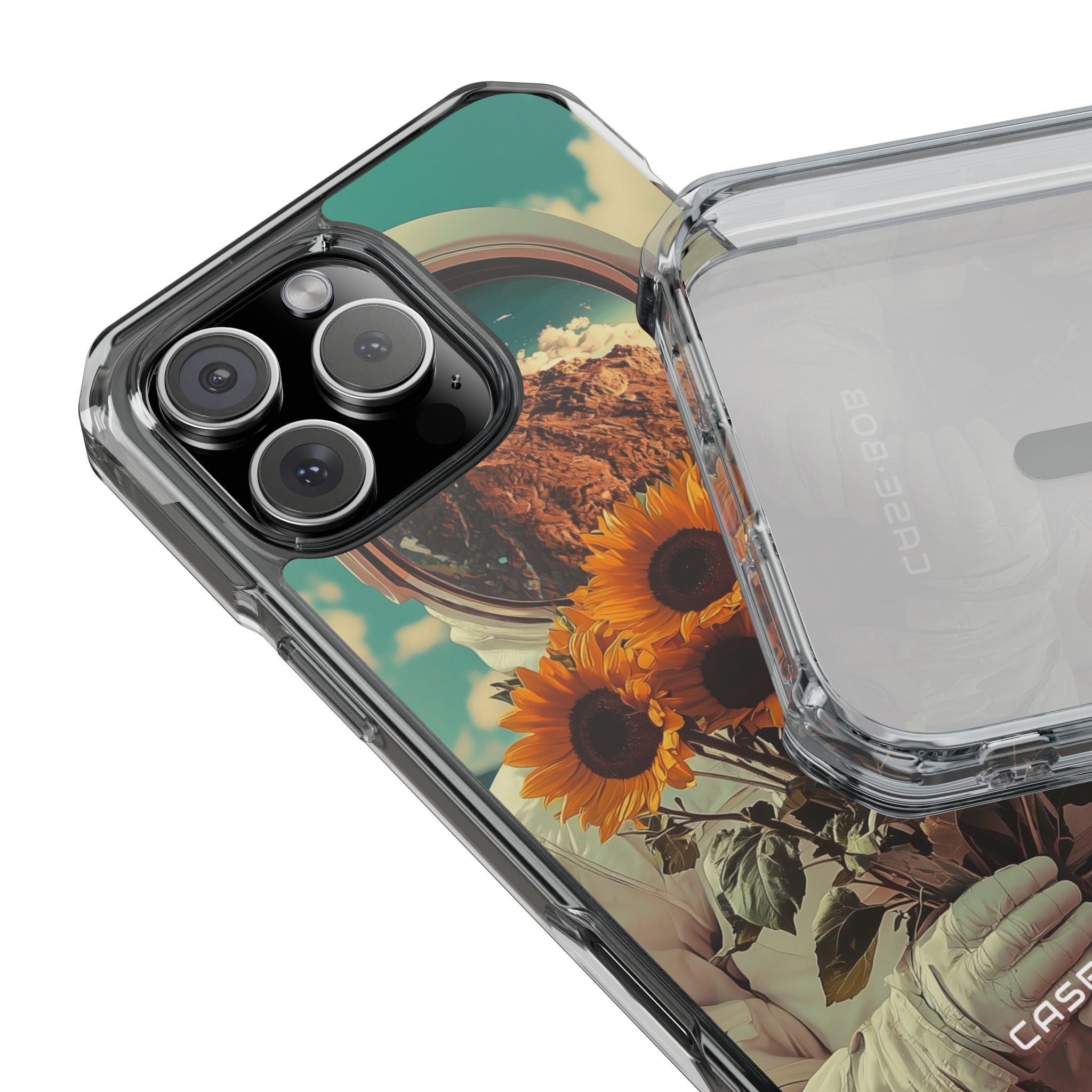 Sonnenblumen-Astronaut iPhone 16 Pro Max Case - Impact