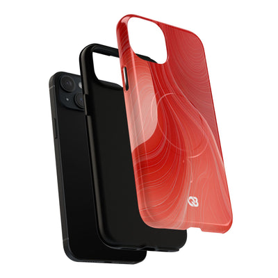Red Tough 2.0 Magsafe Phone Case for iPhone - Crimson Silk Strands