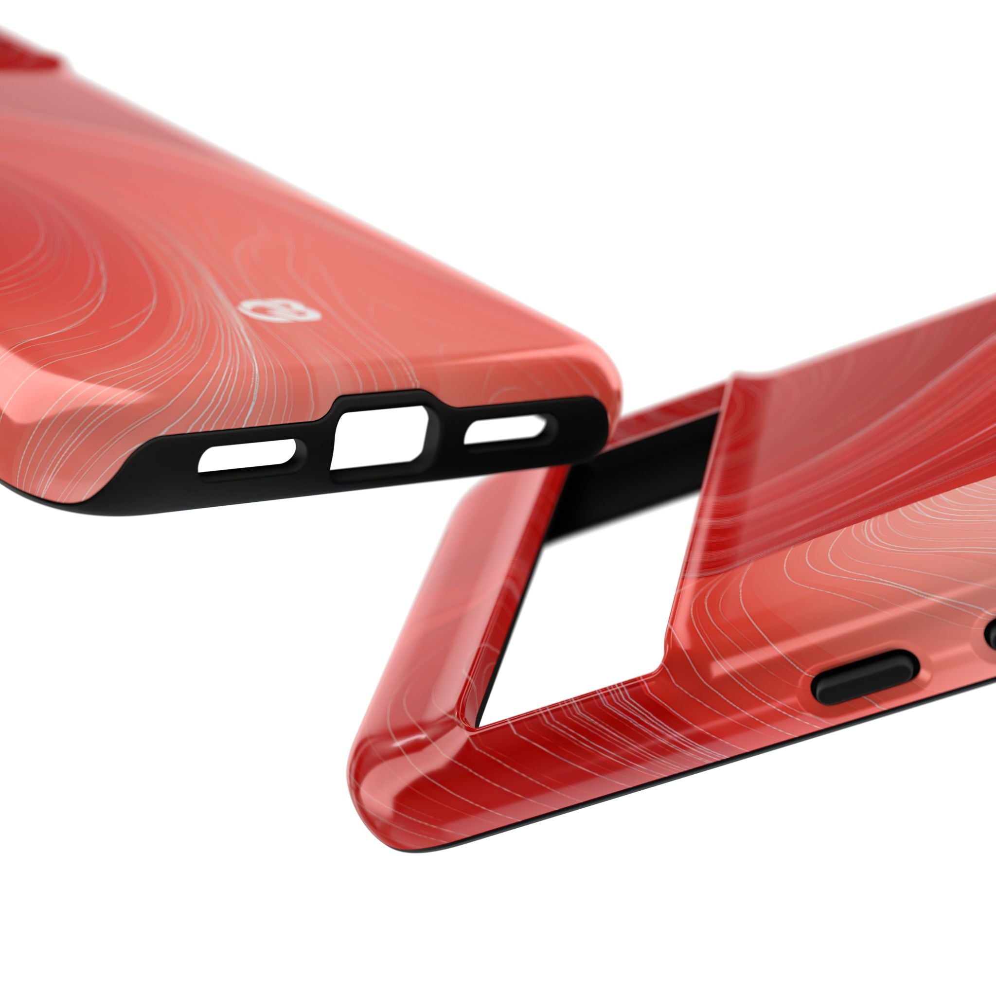 Red Tough Phone Case for Google Pixel - Crimson Silk Strands
