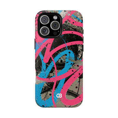 Cyber Splatter Flow · Tough Phone Case for iPhone · Pink