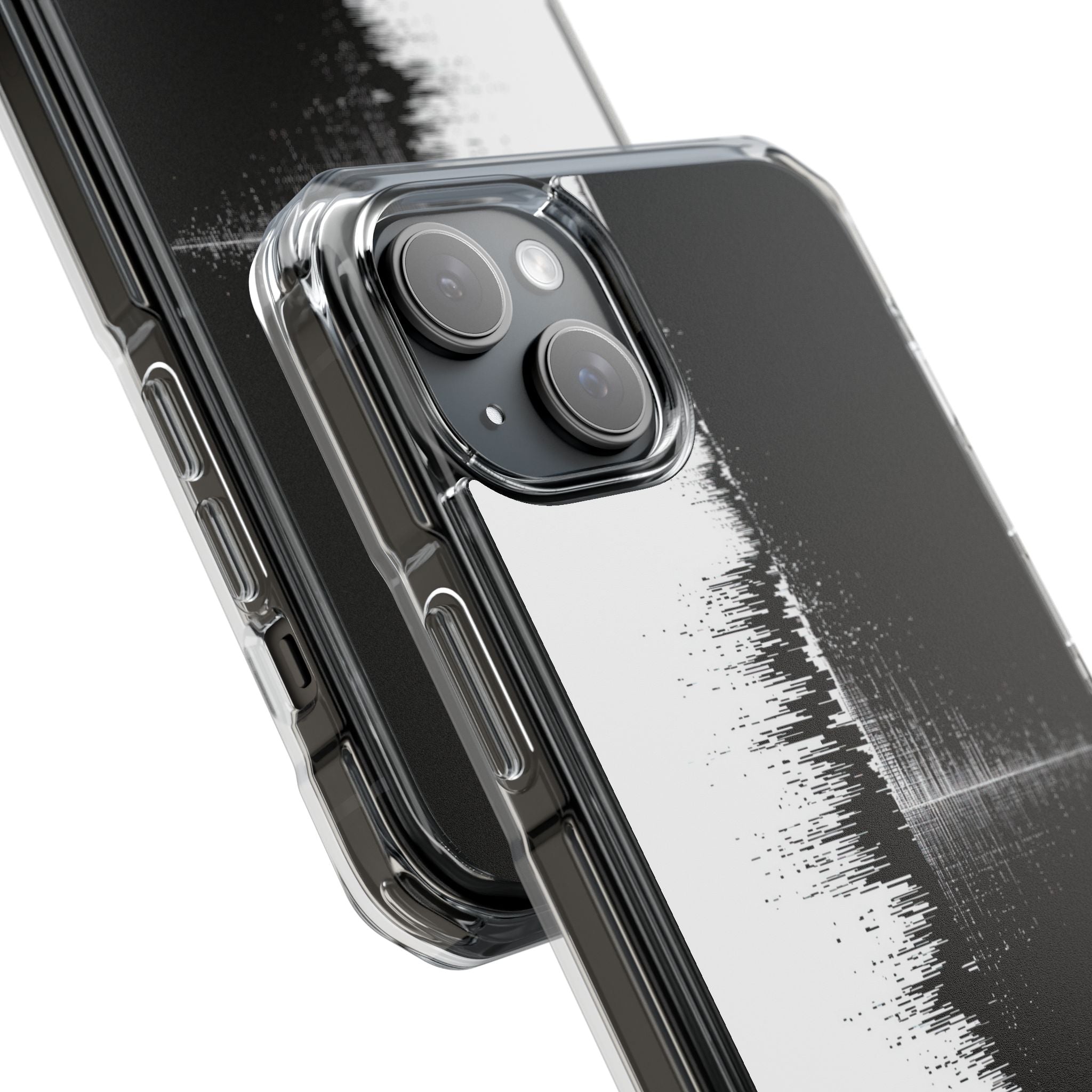 Black Impact MagSafe Phone Case for iPhone - Static Signal Split