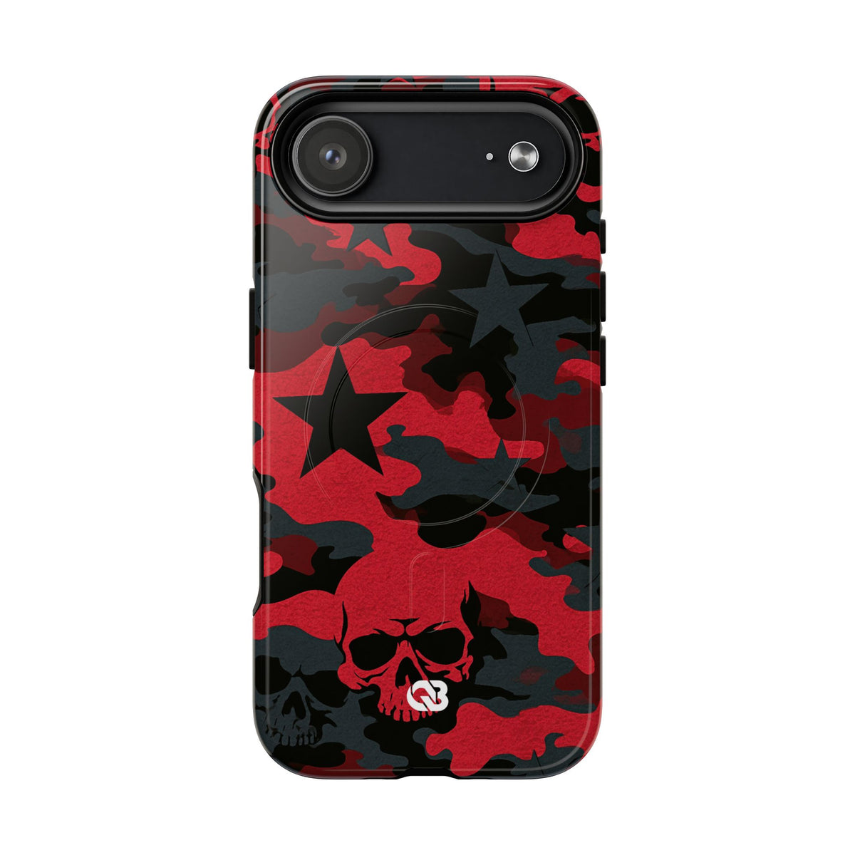 Crimson Skull Camo · Tough 2.0 Magnetic Phone Case for iPhone · Red