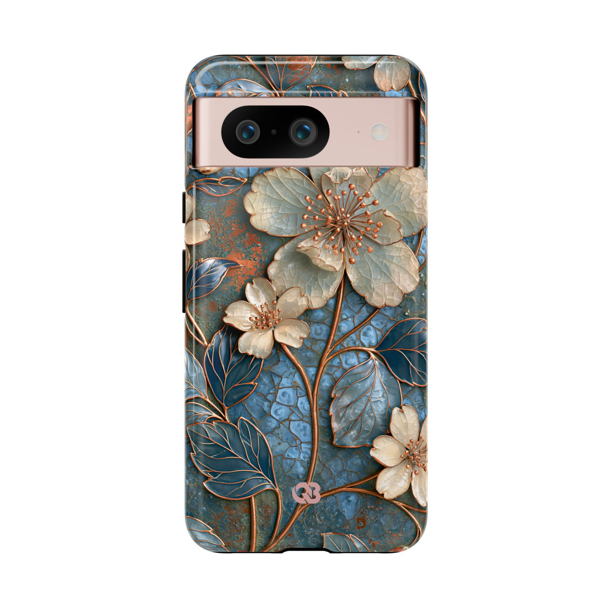 Gilded Blossom Reverie · Tough Phone Case for Pixel ·  Teal