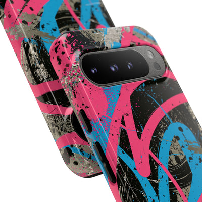 Cyber Splatter Flow · Tough Phone Case for Pixel ·  Pink