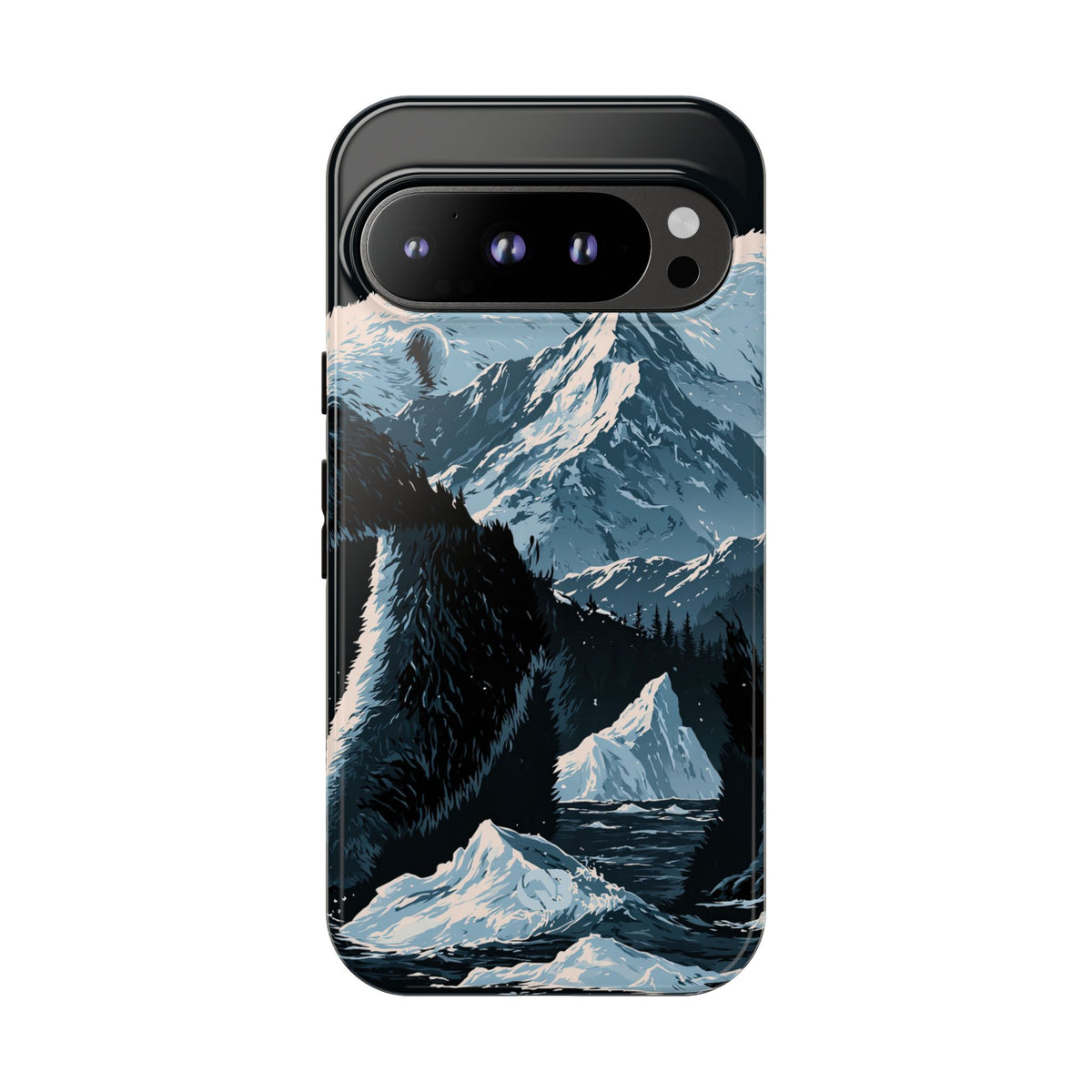 Nordic Arctic Bear · Tough Phone Case for Pixel ·  Black