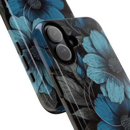 Blue Petal Radiance iPhone 16 Plus Case - Tough+