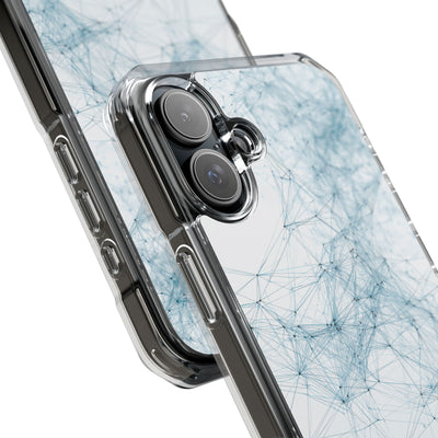 Blue Impact MagSafe Phone Case for iPhone - Glacial Neural Web