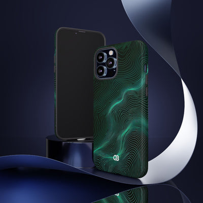 Emerald Topo Ridge · Tough Phone Case for iPhone · Green