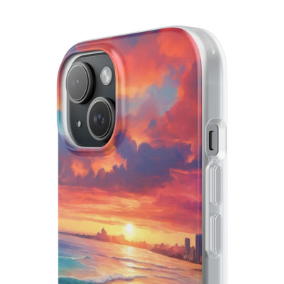 Crimson Shore Horizon · Soft Handyhülle für iPhone