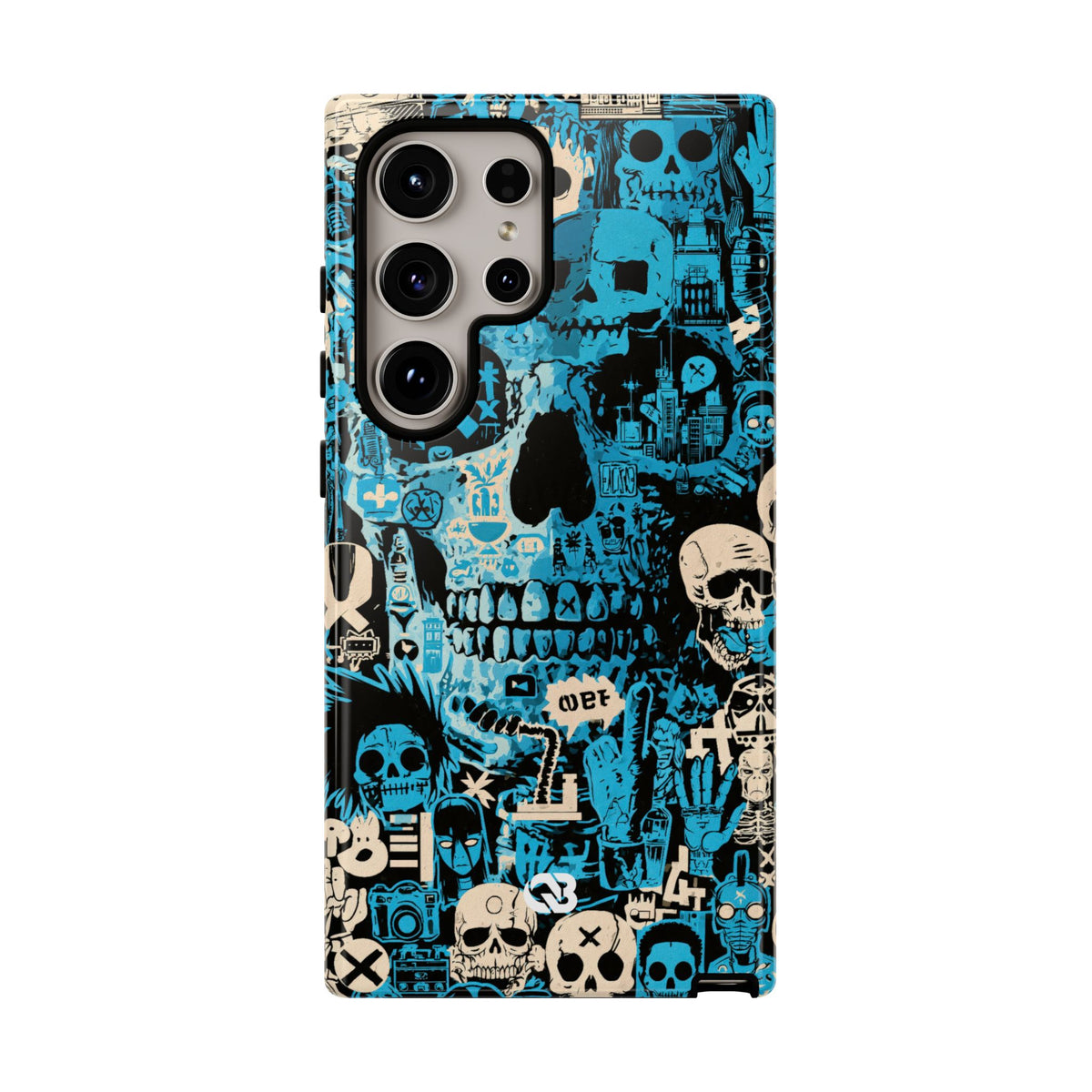 Electric Skull Graffiti · Tough Phone Case for Samsung · Blue
