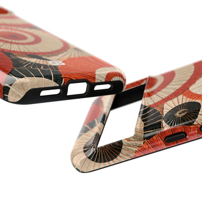 Vermilion Wagasa Motif · Tough Phone Case for Pixel ·  Red