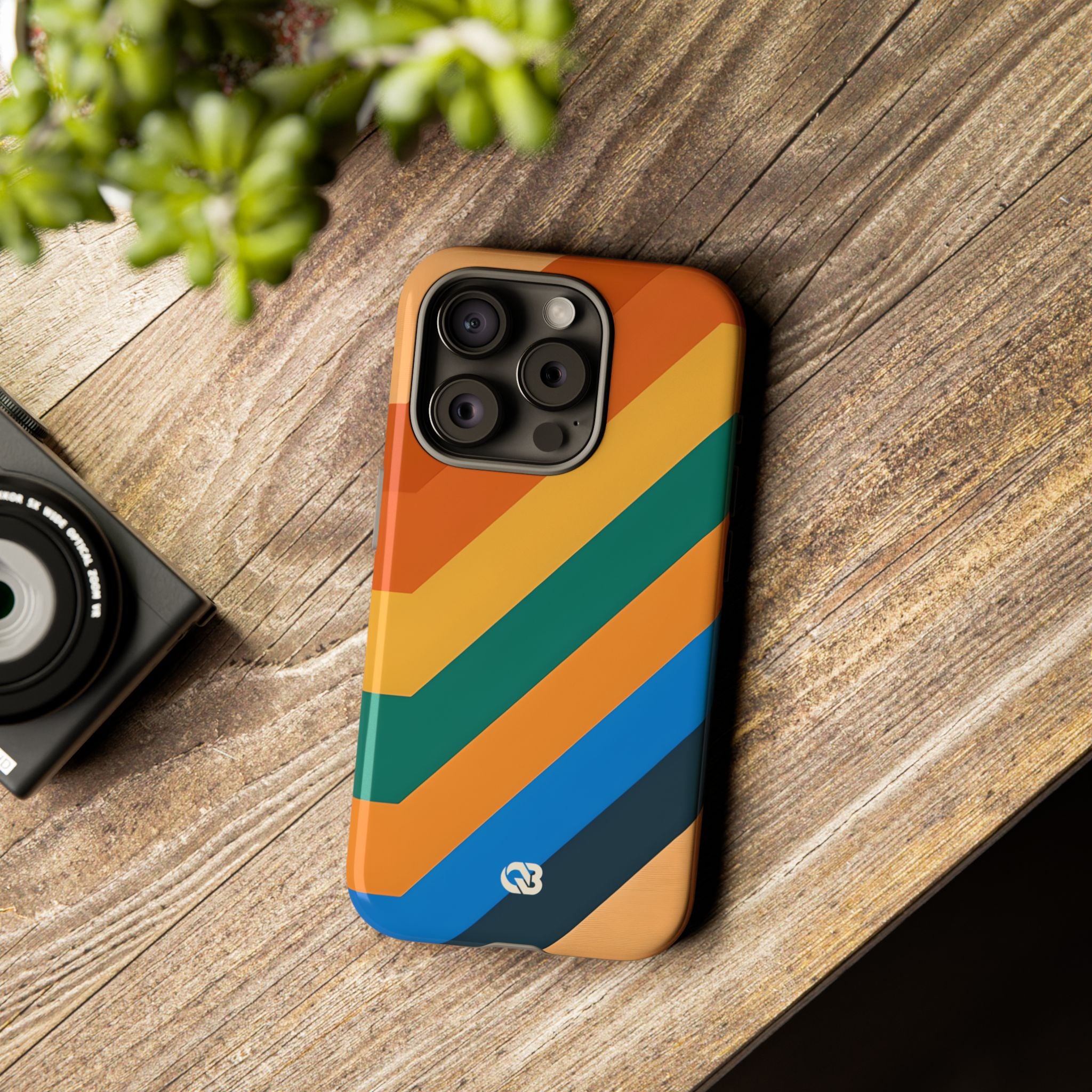 Retro Ridge Lines · Tough Hoesje voor iPhone