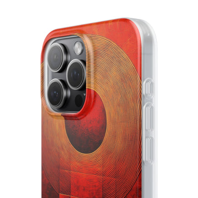 Crimson Solar Halo · Soft Custodia per iPhone