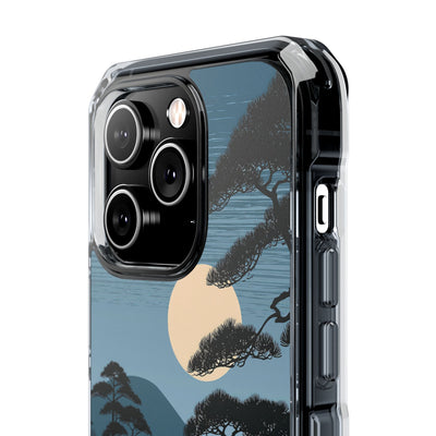 Blue Impact MagSafe Phone Case for iPhone - Midnight Kyoto Pine