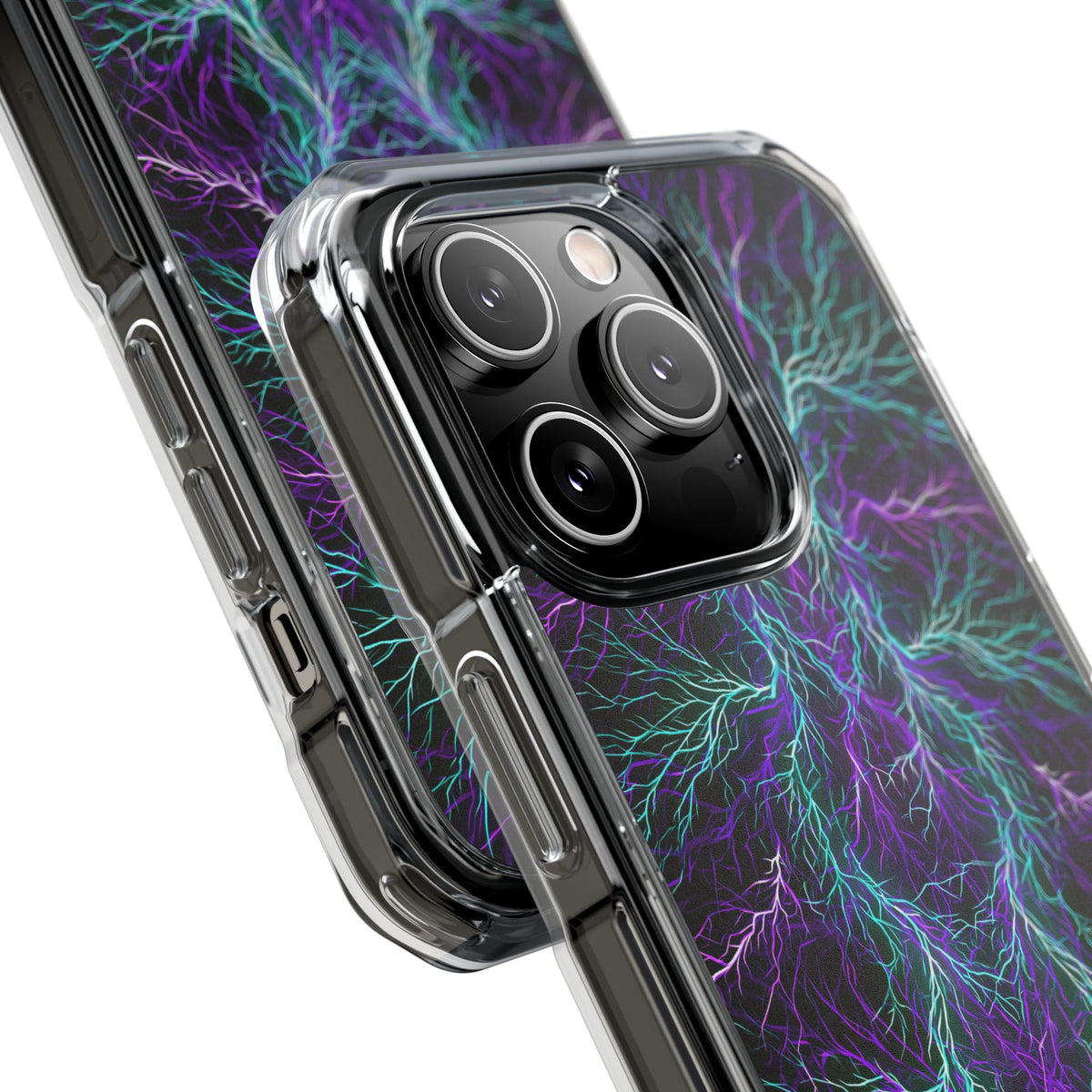 Electric Plasma Arbor · Clear Impact Magnetic Phone Case for iPhone · Purple