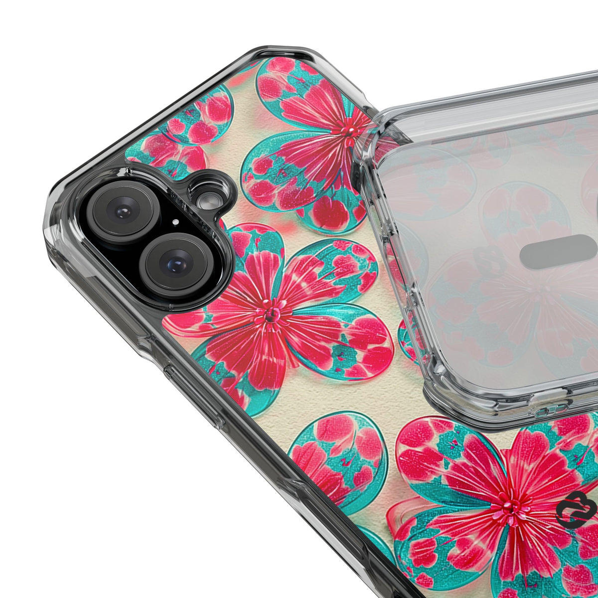 Lucite Jelly Bloom · Clear Impact Magnetic Phone Case for iPhone · Pink