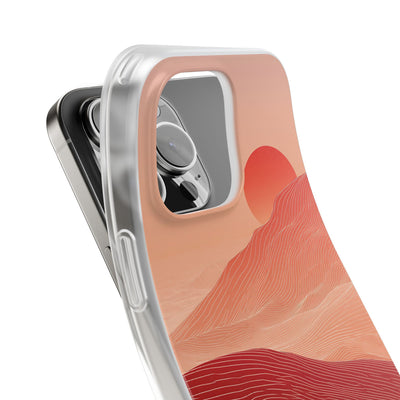 Red Lite Phone Case for iPhone - Crimson Ridge Lines
