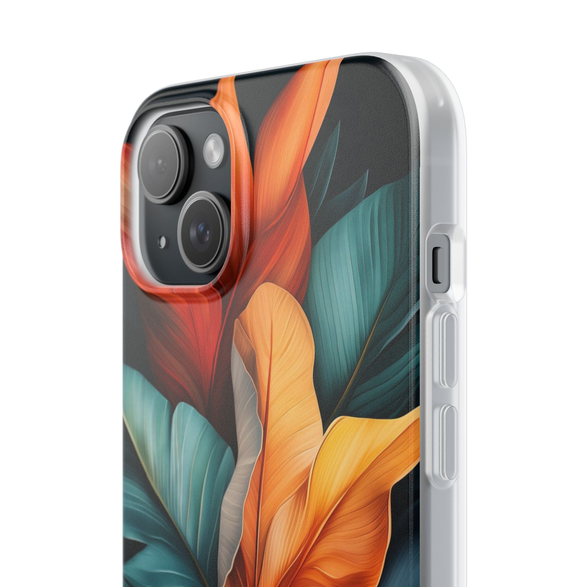 Tropical Leafburst iPhone 15 Plus Case - Soft