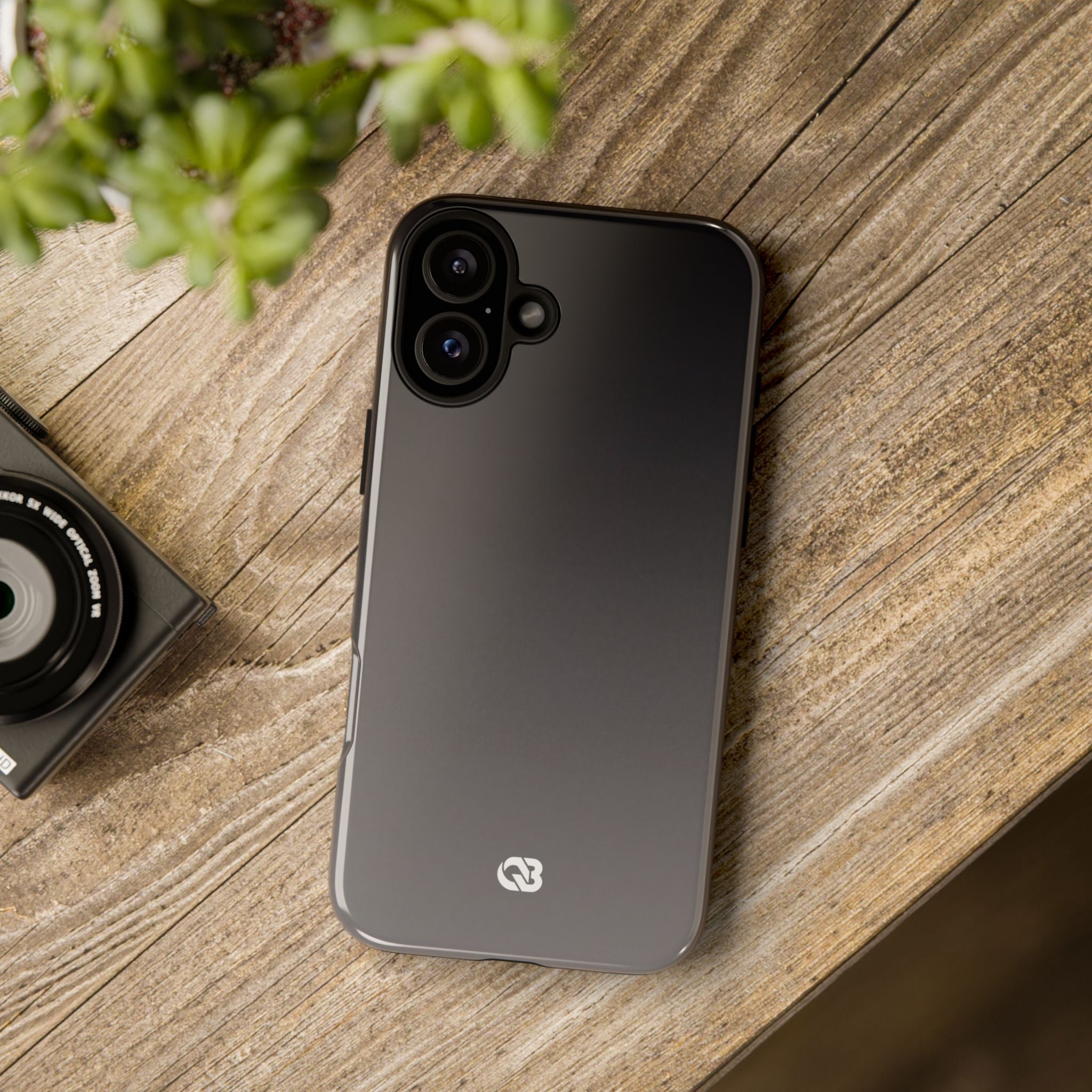 Grey Tough Phone Case for iPhone - Obsidian Ash Fade