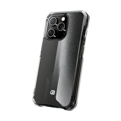 Black Impact MagSafe Phone Case for iPhone - Brutalist Pixel Monolith