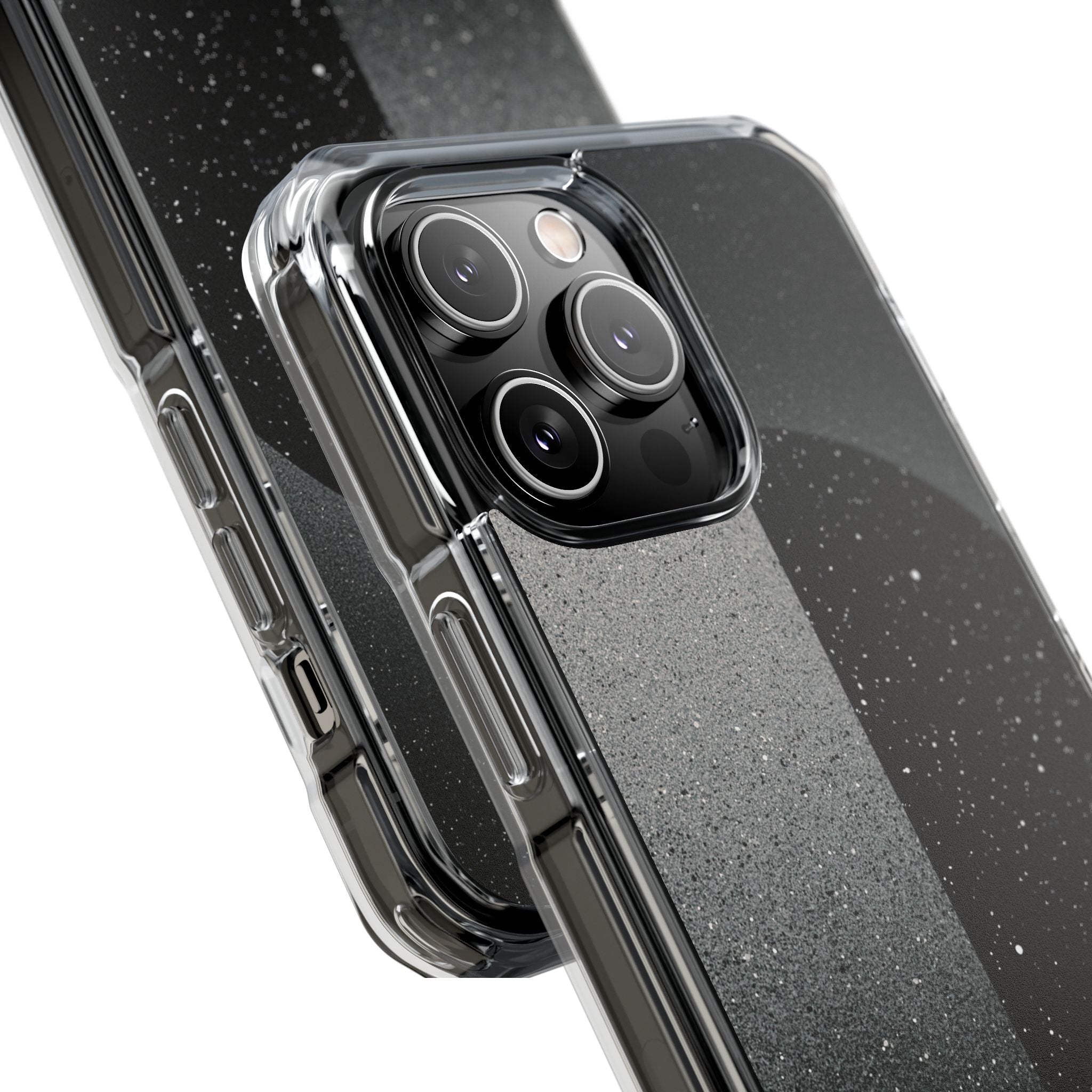 Black Impact MagSafe Phone Case for iPhone - Lunar Static Orbit