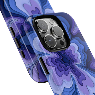 Periwinkle Strata Bloom · Tough Phone Case for iPhone · Purple