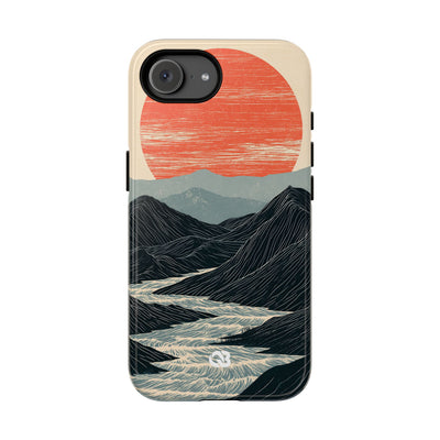 Crimson Ridge Horizon · Tough Phone Case for iPhone · Black
