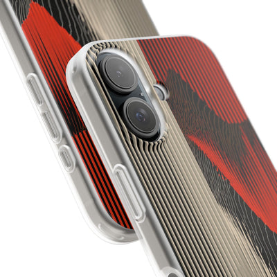 Red Lite Phone Case for iPhone - Crimson Pulse Topo