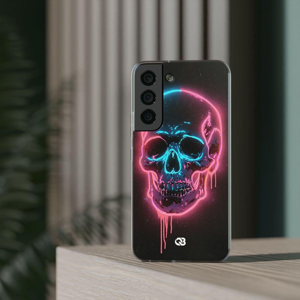 Neon Drip Skull · Lite Phone Case for Samsung · Black