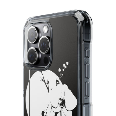 Nocturne Orchid Bloom · Clear Impact Magnetic Phone Case for iPhone ·  Black