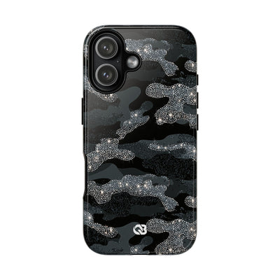 Glitter Shadow Camo · Tough Phone Case for iPhone · Black