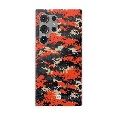 Signal Pixel Camo · Lite Phone Case for Samsung · Orange