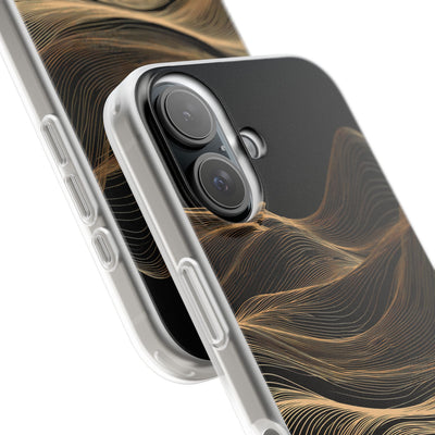 Black Lite Phone Case for iPhone - Copper Topo Ridge