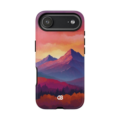 Crimson Mountain Dusk · Tough Phone Case for iPhone