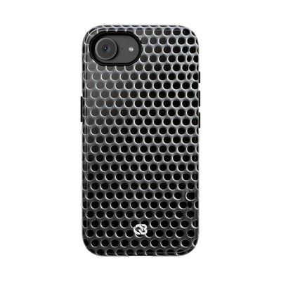 Brushed Perforated Steel · Tough Phone Case for iPhone · Silver
