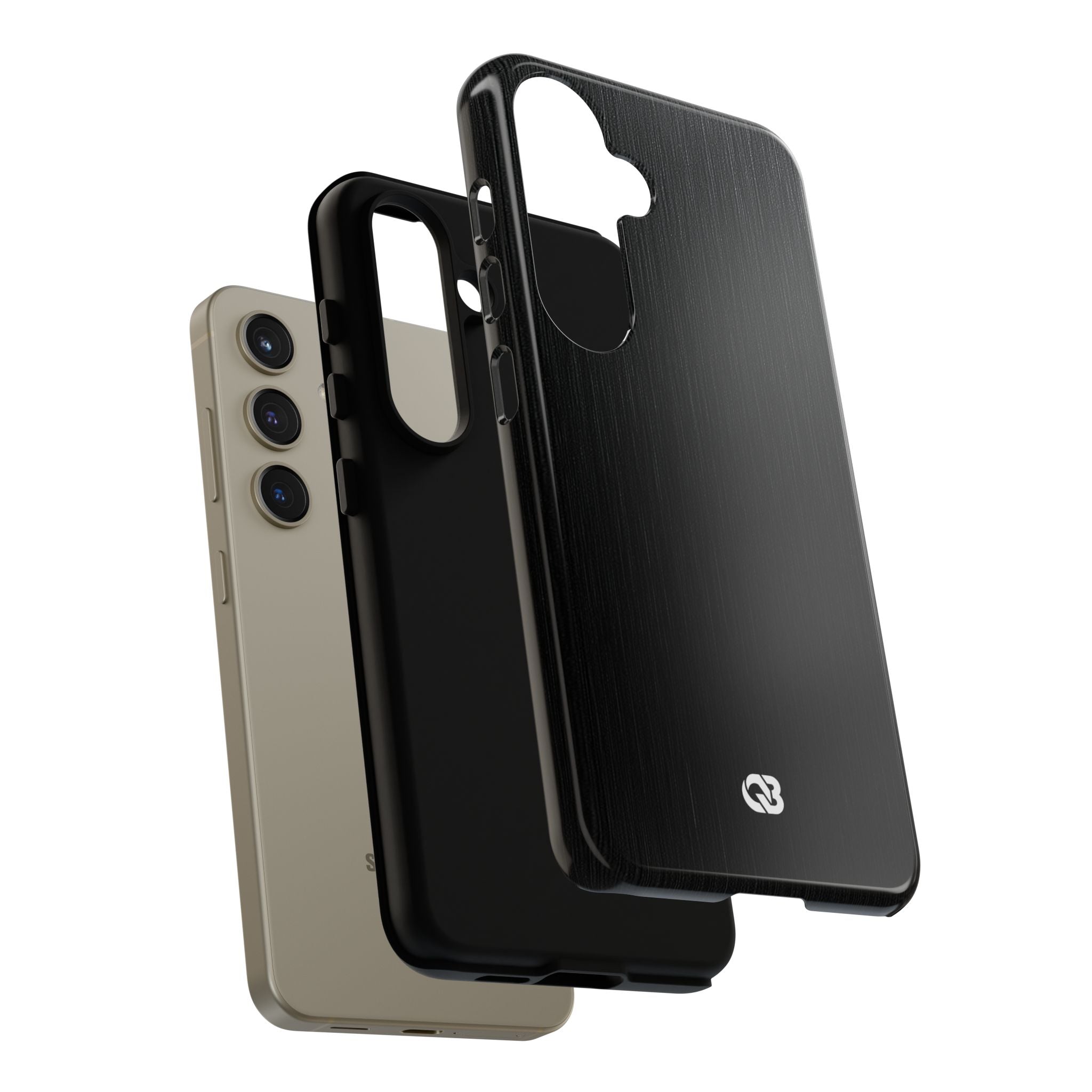 Black Tough Phone Case for Samsung - Brushed Obsidian Slate