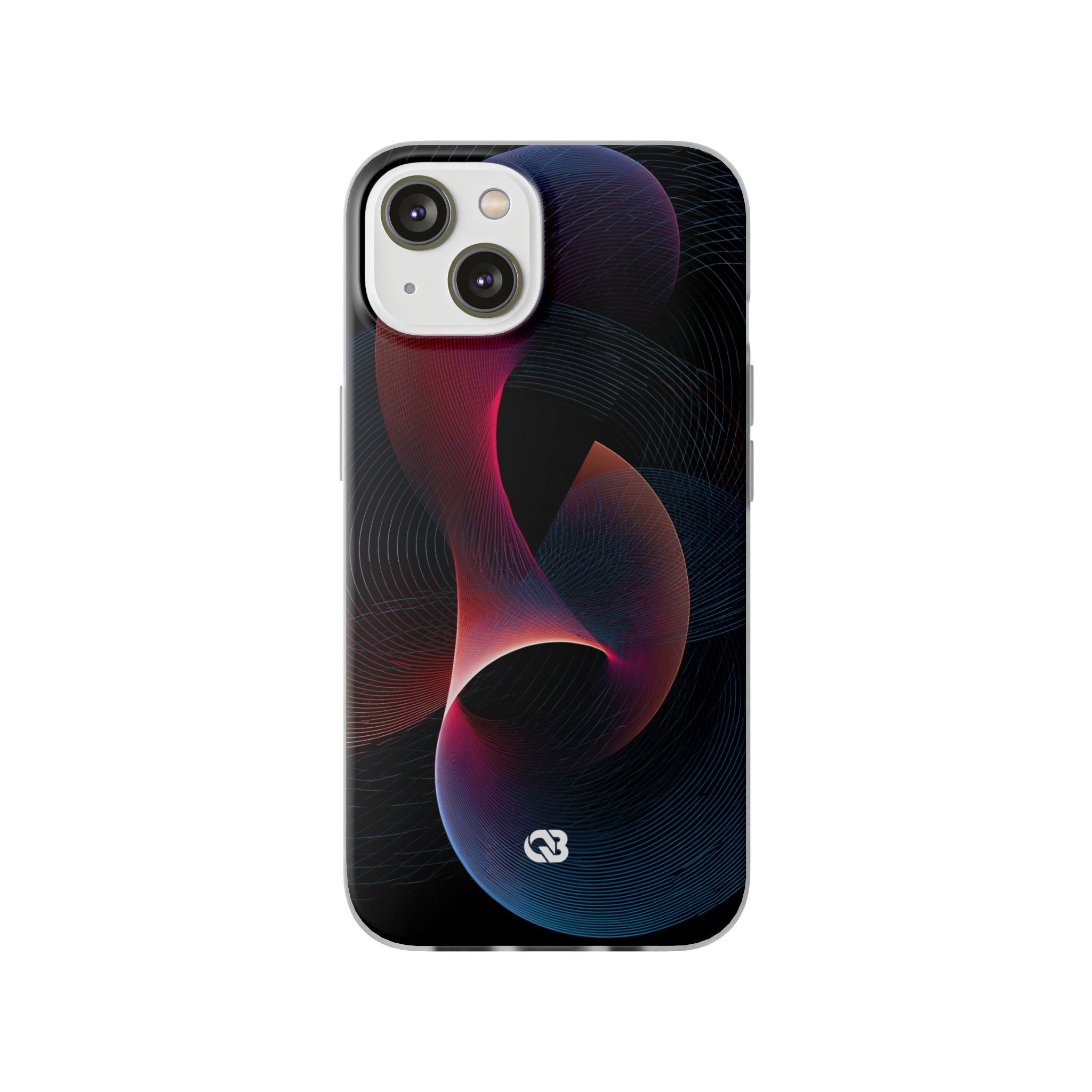 Black Lite Phone Case for iPhone - Cobalt Crimson Flux