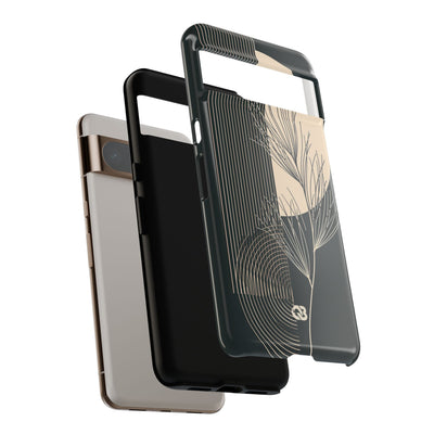 Black Tough Phone Case for Google Pixel - Obsidian Sand Willow