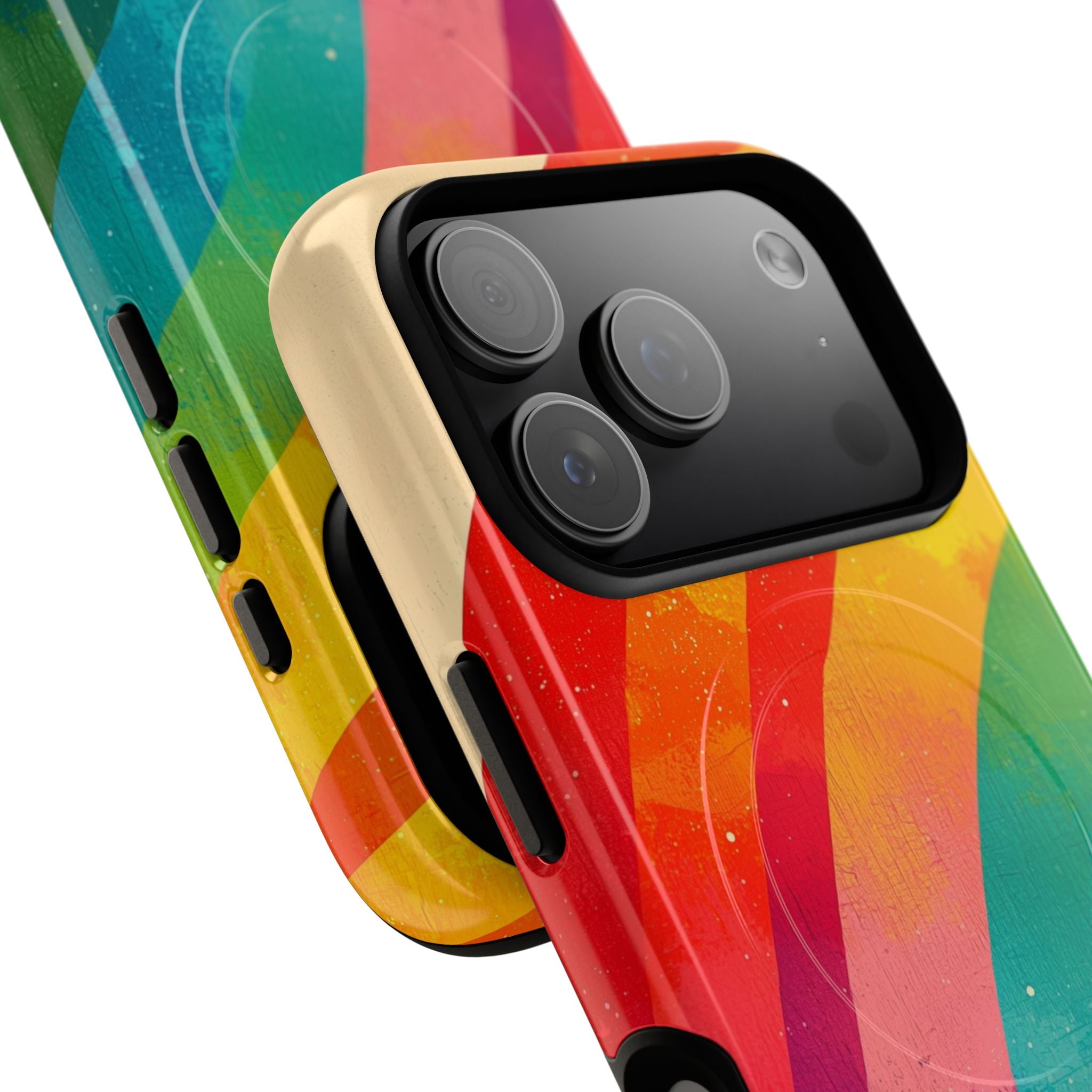 Textured Rainbow Arc iPhone 17 Pro Case - Tough+ - CASE•BOB