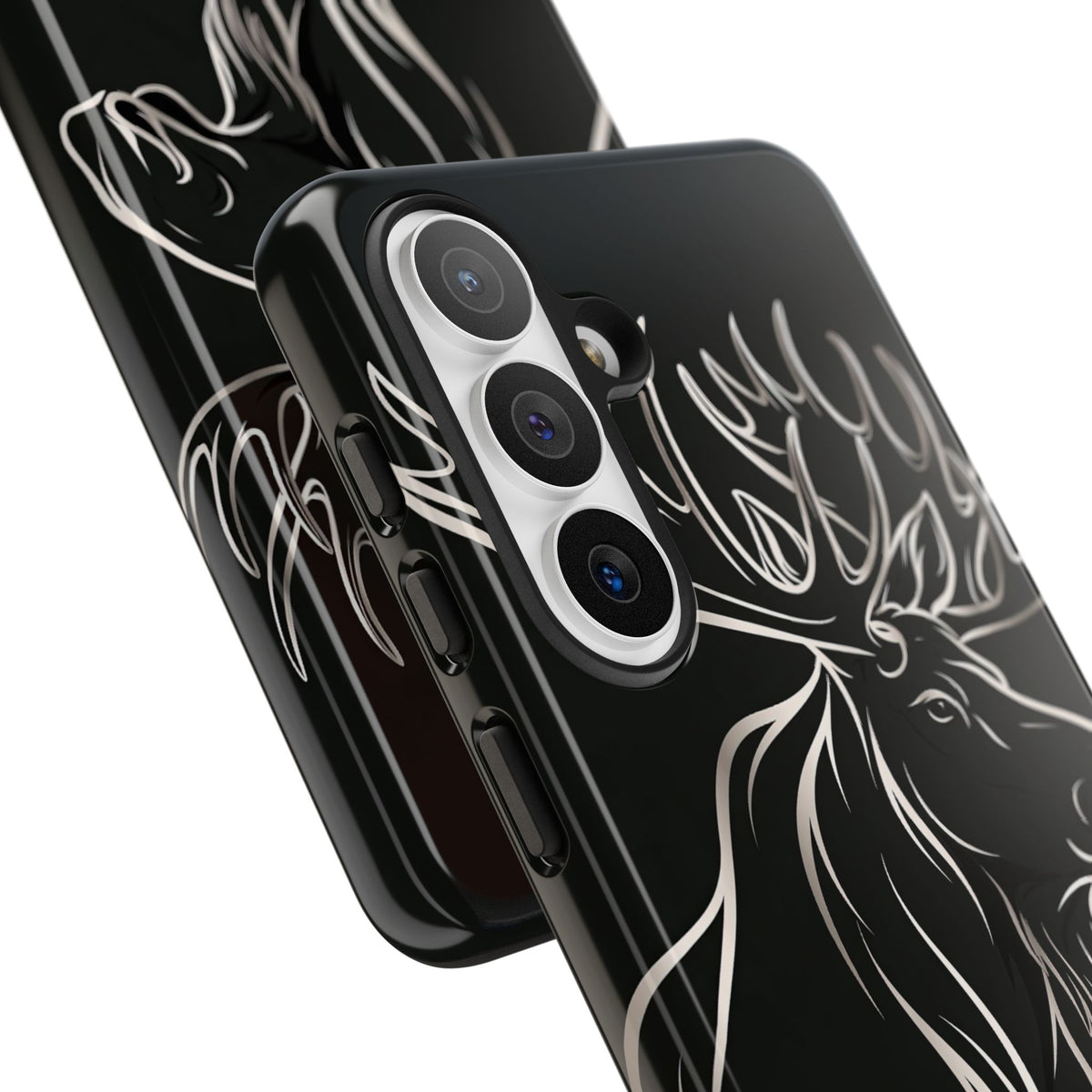 Nordic Moose Contour · Tough Phone Case for Samsung · Black