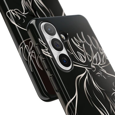 Nordic Moose Contour · Tough Phone Case for Samsung · Black