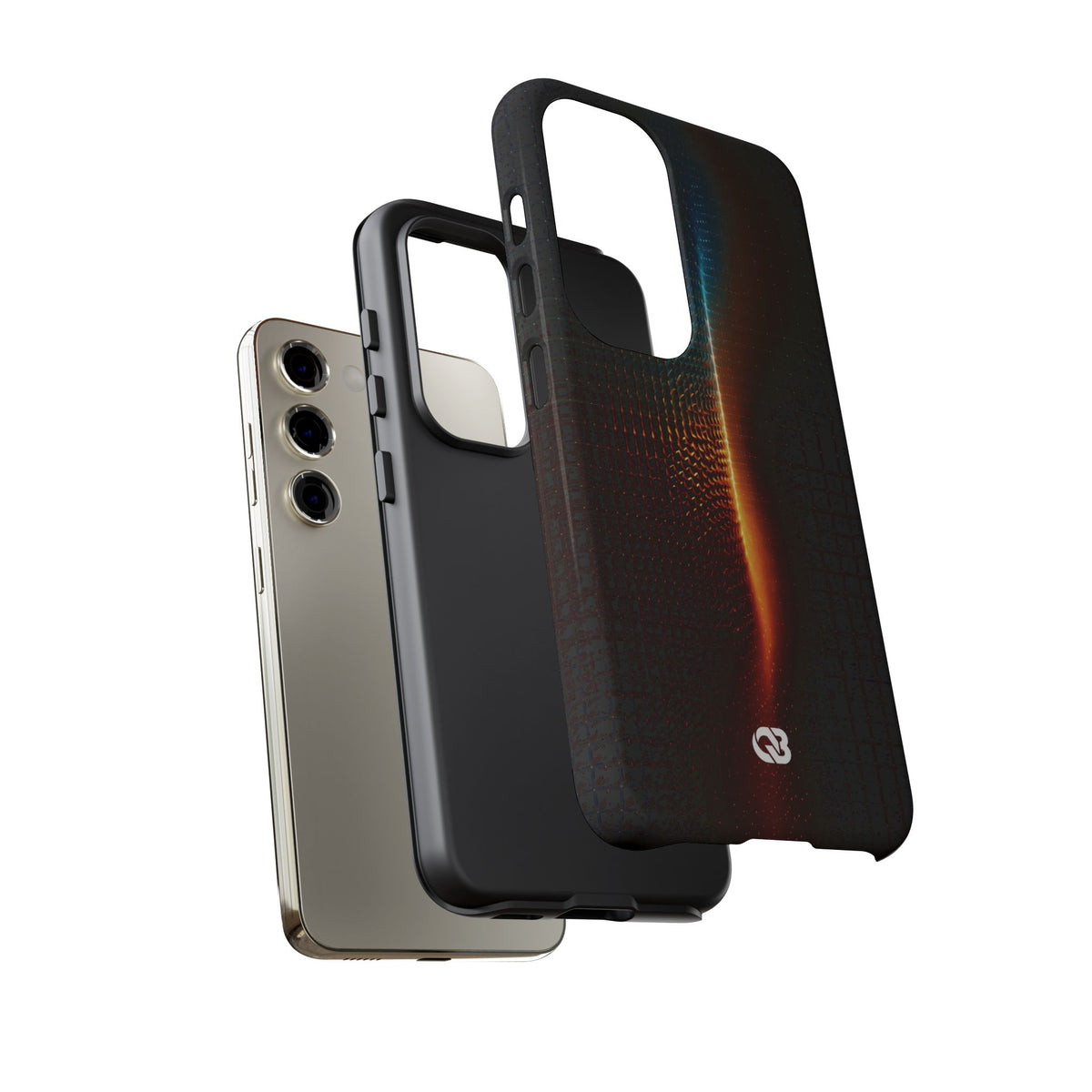 Luminous Refraction Grid · Tough Phone Case for Samsung · Black