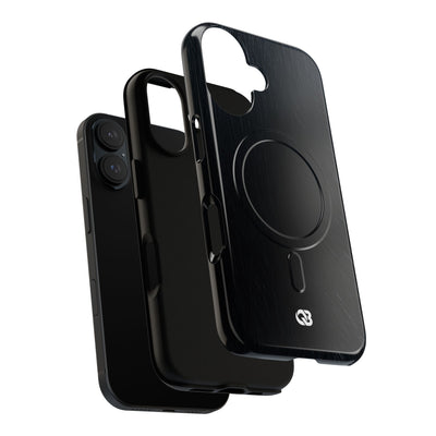 Black Tough 2.0 Magsafe Phone Case for iPhone - Midnight Brushed Grain