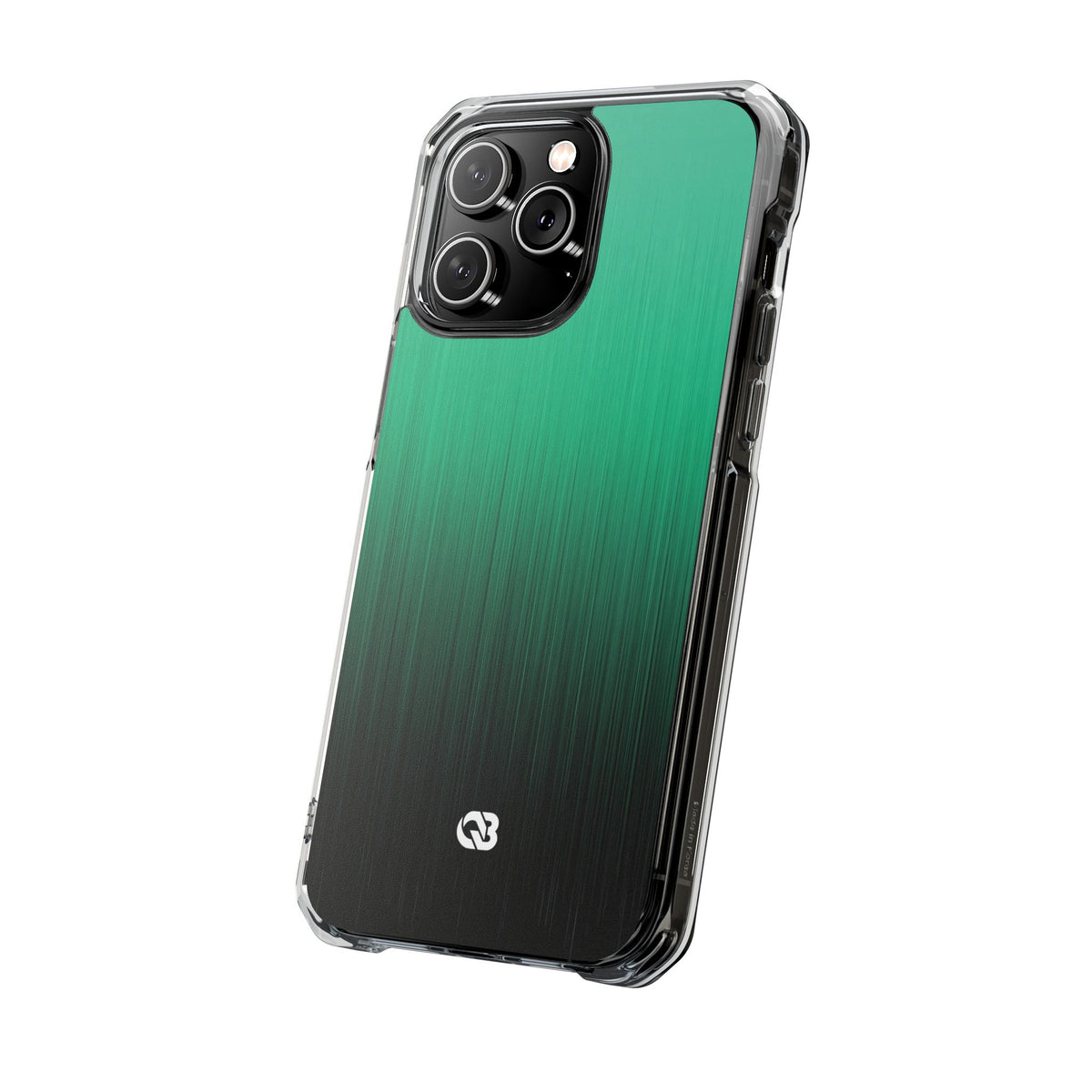 Emerald Cascade · Clear Impact Magnetic Phone Case for iPhone · Green
