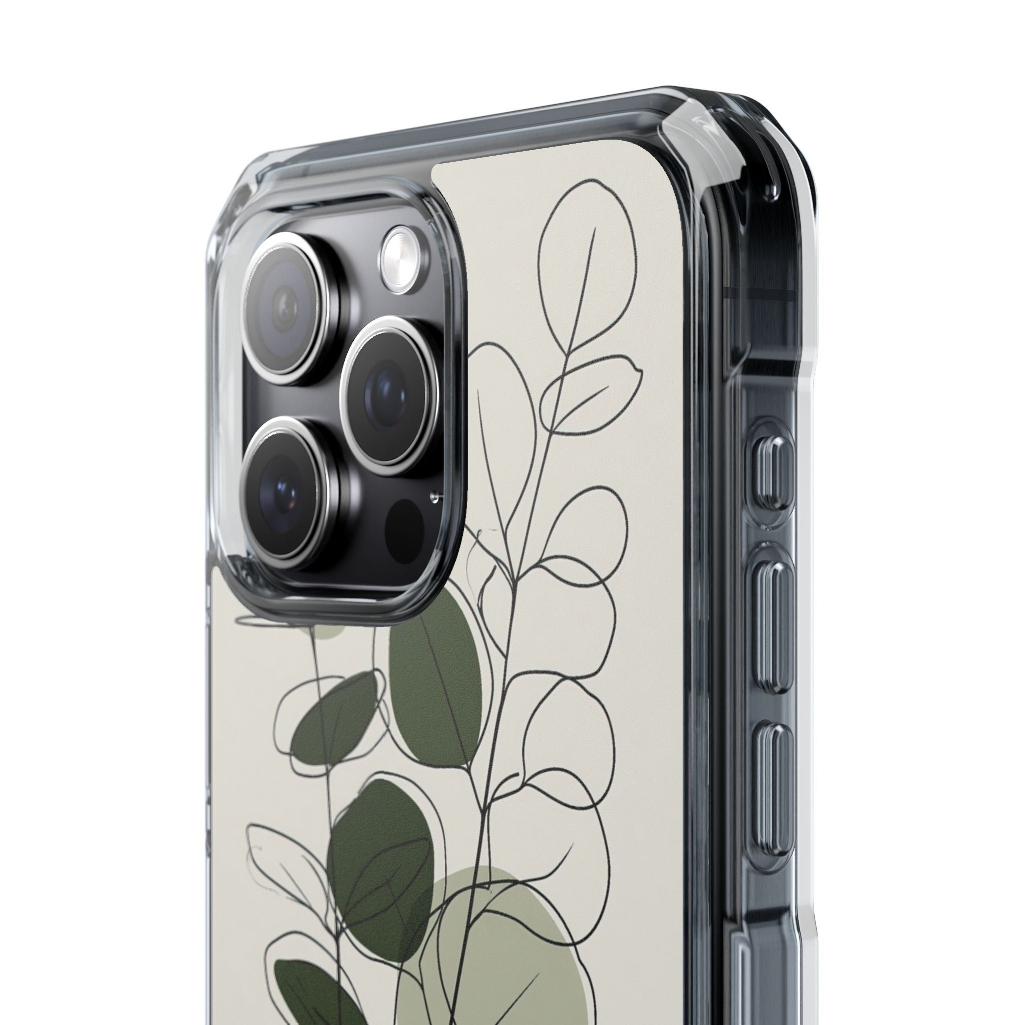 Green Impact MagSafe Phone Case for iPhone - Muted Eucalyptus Sketch